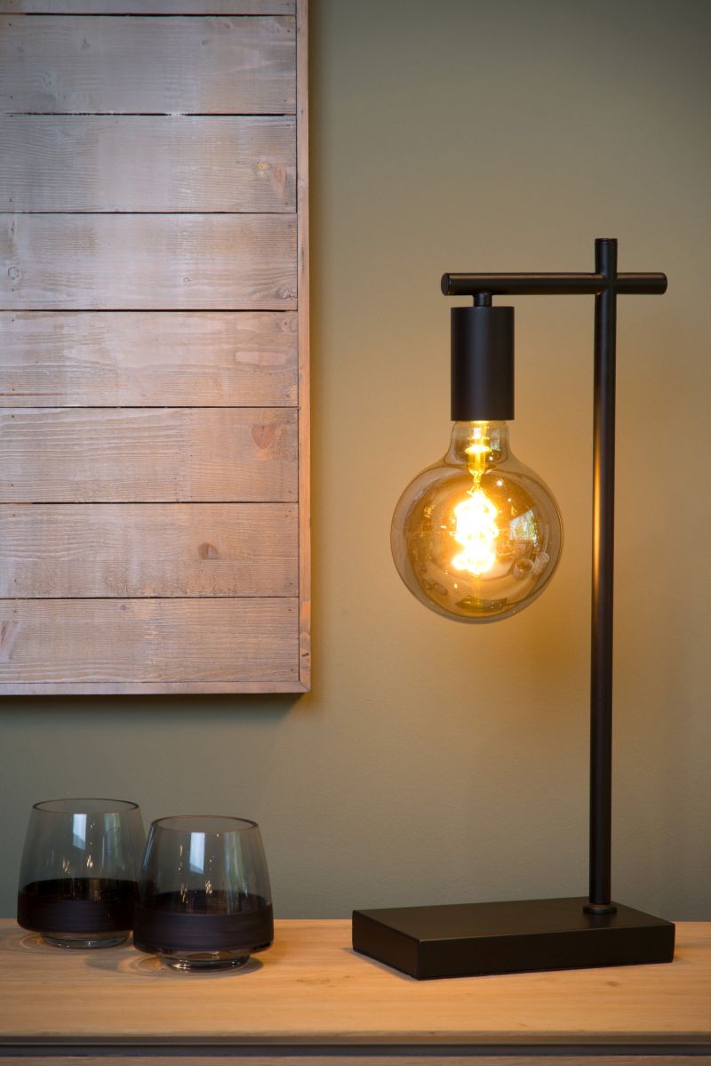 Lucide LEANNE - Stolná lampa - 1xE27 - Čierna